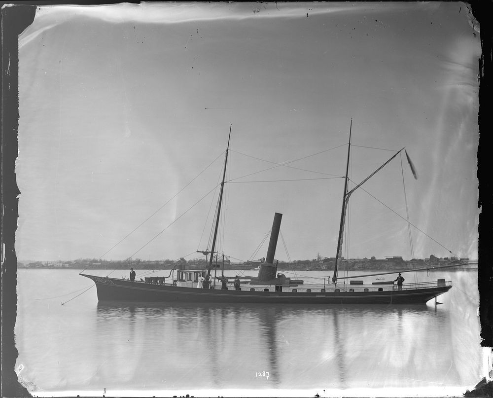 Unidentified Steamer Ship at Woods Hole, Massachusetts