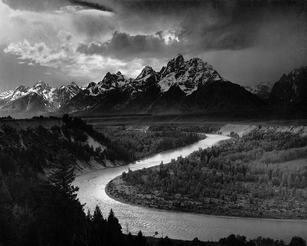 Ansel Adams The Tetons and the Snake River (1942) Grand Teton National Park, Wyoming. National Archives and Records…