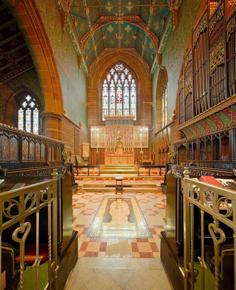 Here is a photograph taken from inside St John the Baptist Church Tuebrook. Located in Tuebrook, Liverpool, Merseyside…