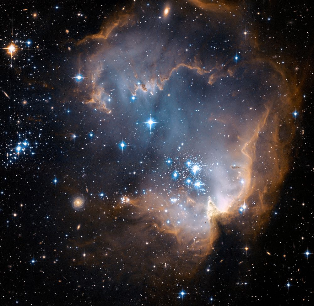 NGC 602 and N90 as seen by Hubble Space Telescope