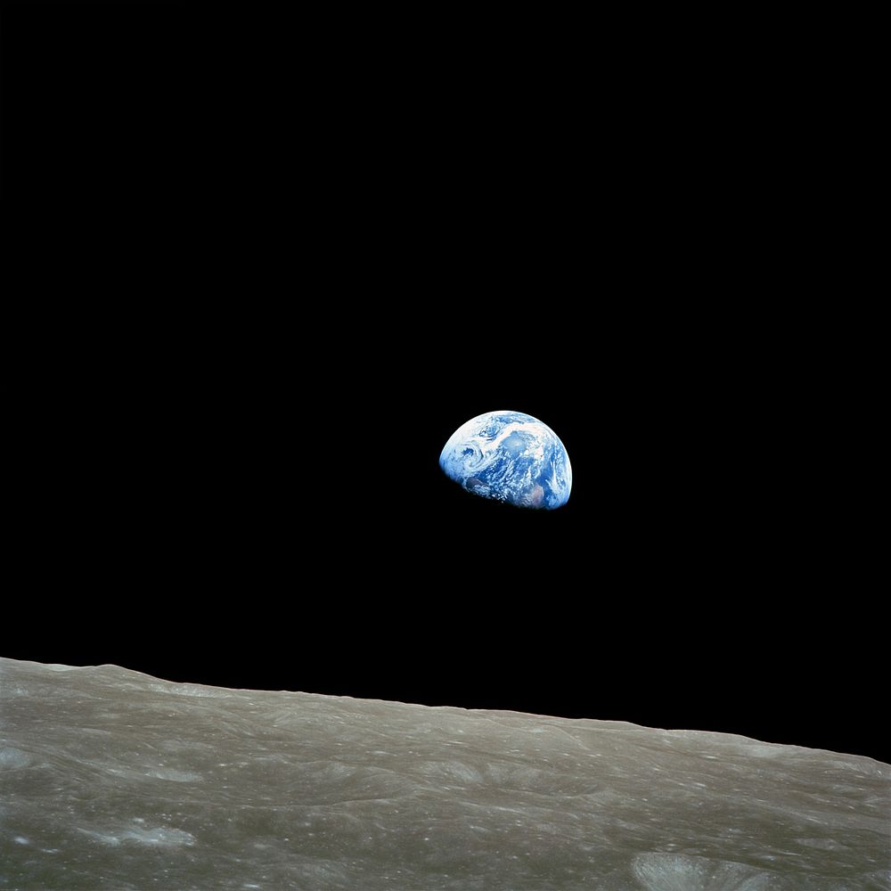Taken by Apollo 8 crewmember Bill Anders on December 24, 1968, at mission time 075:49:07 [8] (16:40 UTC), while in orbit…