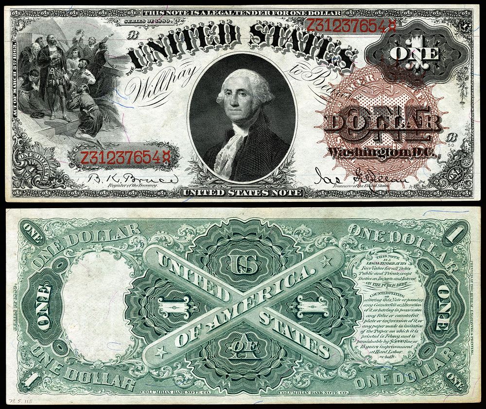 A Series of 1880 $1 Legal Tender Note.