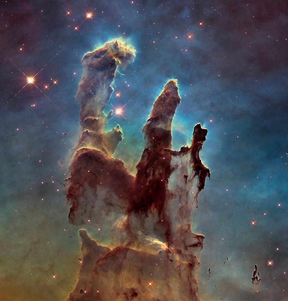 NASA's Hubble Space Telescope has revisited the famous Pillars of Creation, originally photographed in 1995, revealing a…