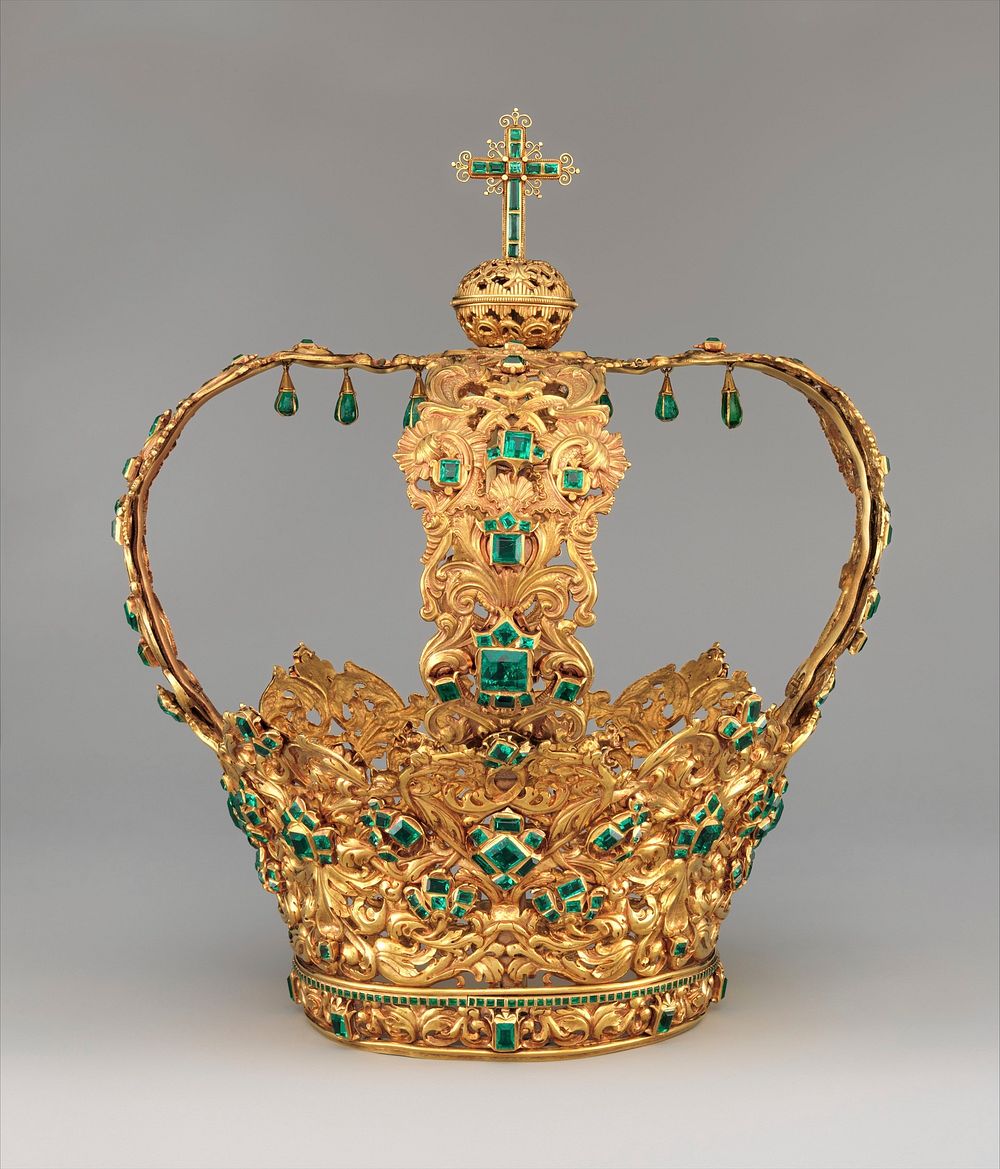 The Crown of the Andes, a votive crown originally made for a larger than life-size statue of the Virgin Mary in the…
