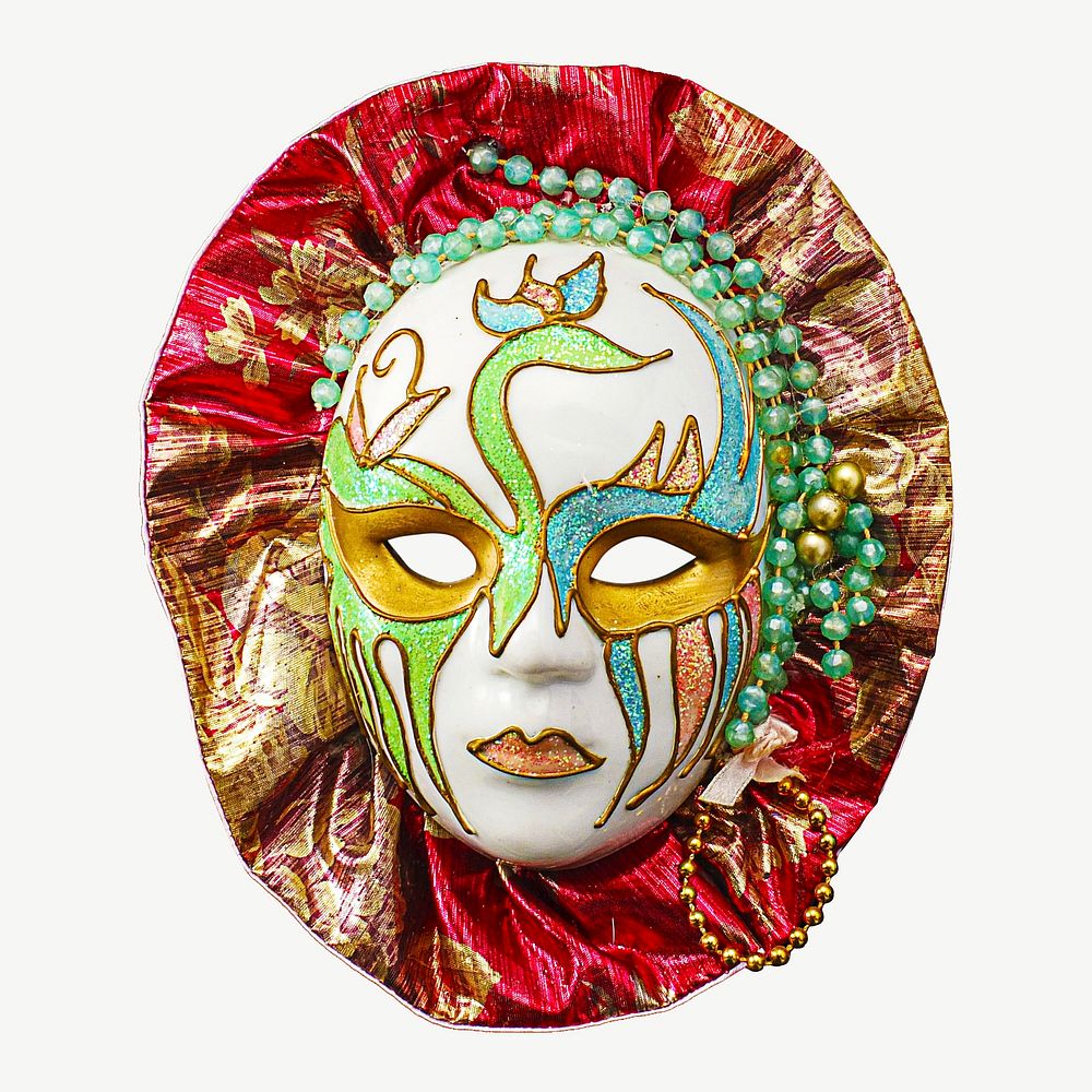 Costume mask collage element psd