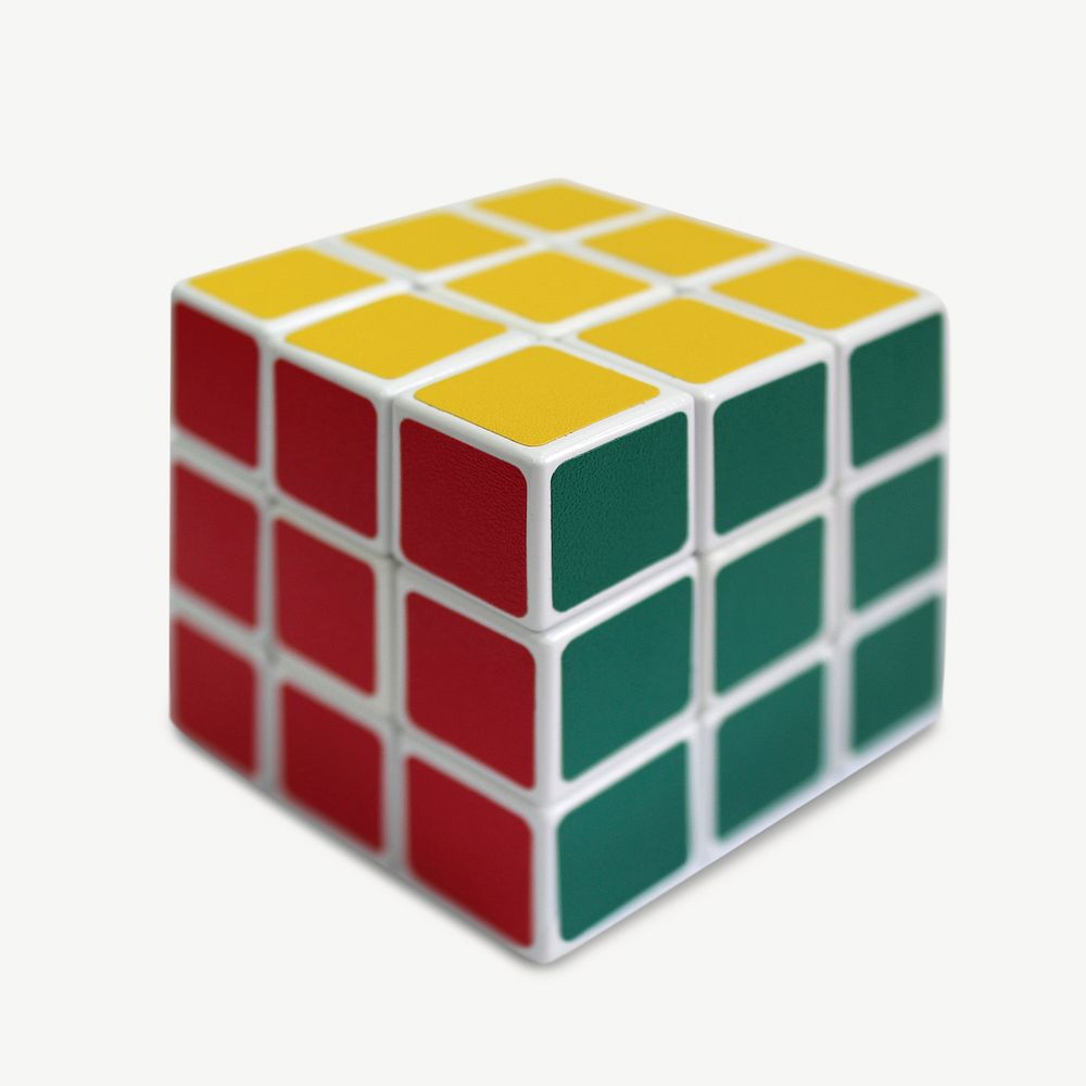 Puzzle cube collage element psd