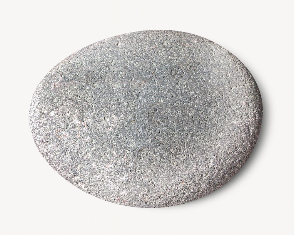 Flat stone isolated, off white design