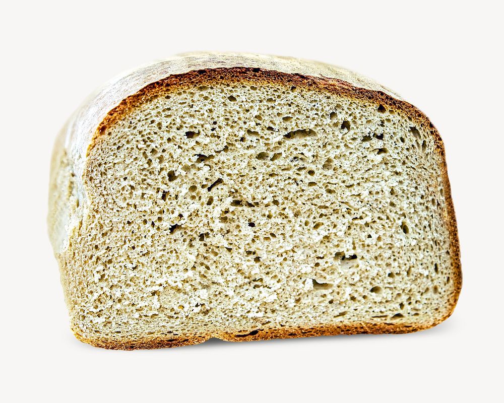 Wheat bread  isolated, off white design