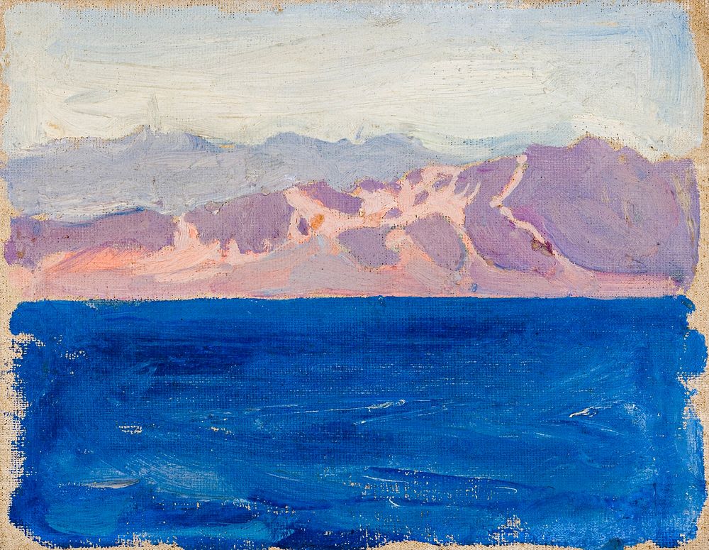Red sea, 1910, oil painting. Original public domain image by Akseli Gallen-Kallela from Finnish National Gallery. Digitally…
