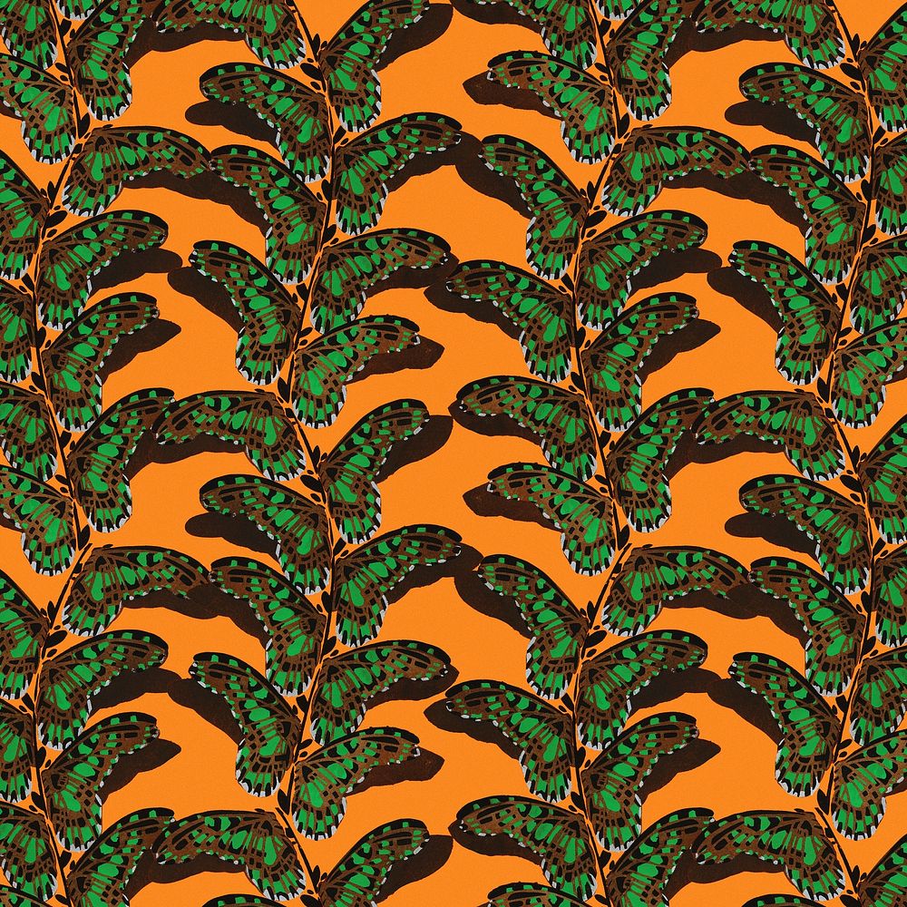 E.A. Séguy's butterfly vintage pattern, remixed by rawpixel.