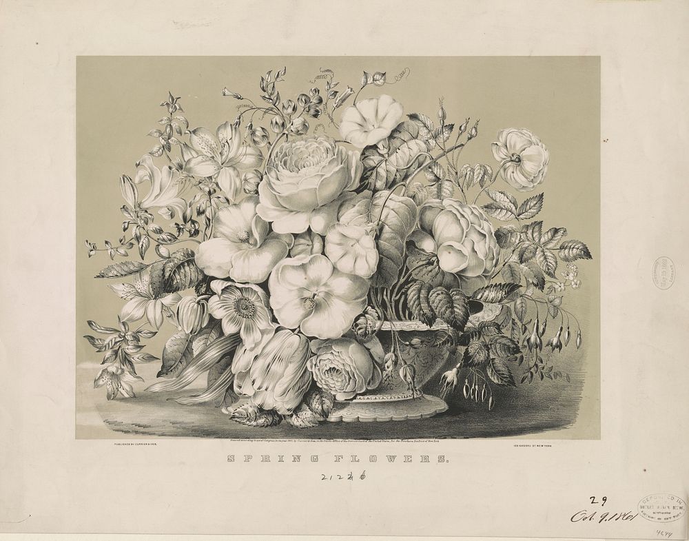 Spring flowers (1861) by Currier & Ives