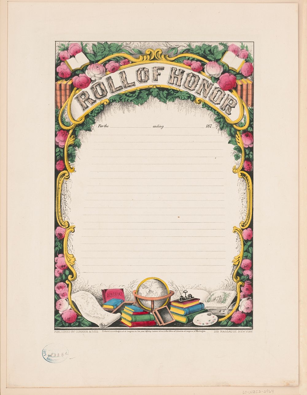 Roll of Honor (1874) by Currier & Ives