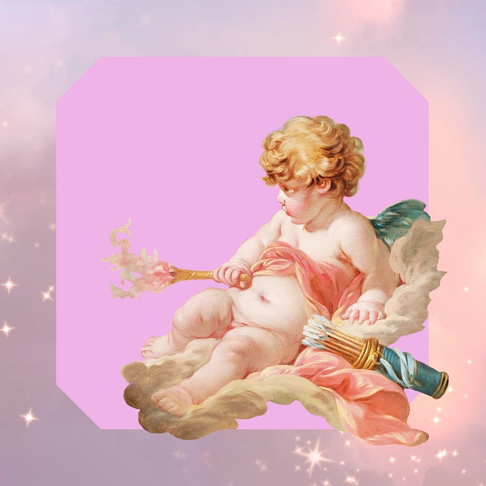 Aesthetic cupid background. Remixed by rawpixel.