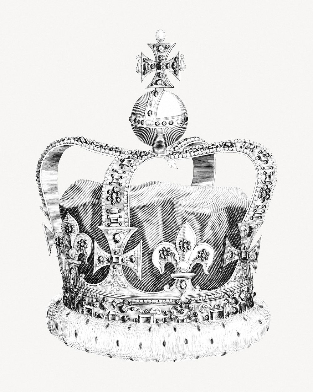 Royal crown illustration.    Remastered by rawpixel