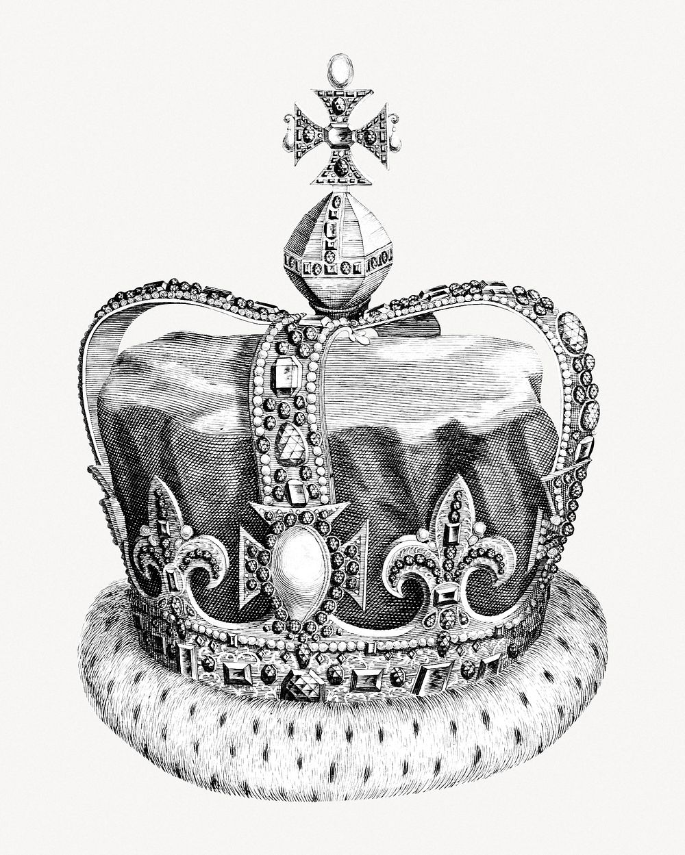 Royal crown illustration.    Remastered by rawpixel