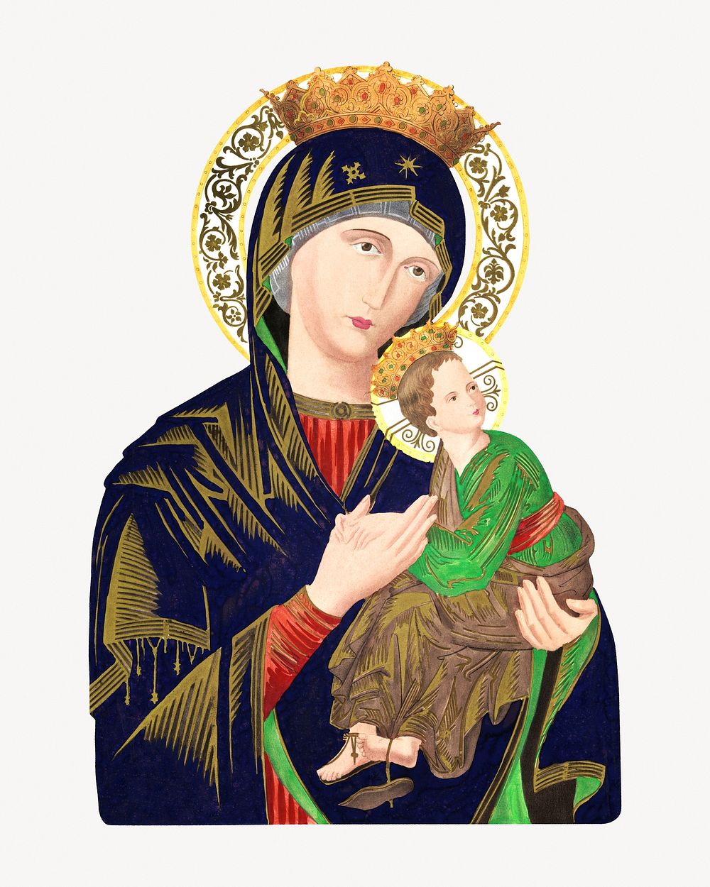 S. Maria de Perpetuo Succursu, Our Lady of Perpetual Help.   Remastered by rawpixel