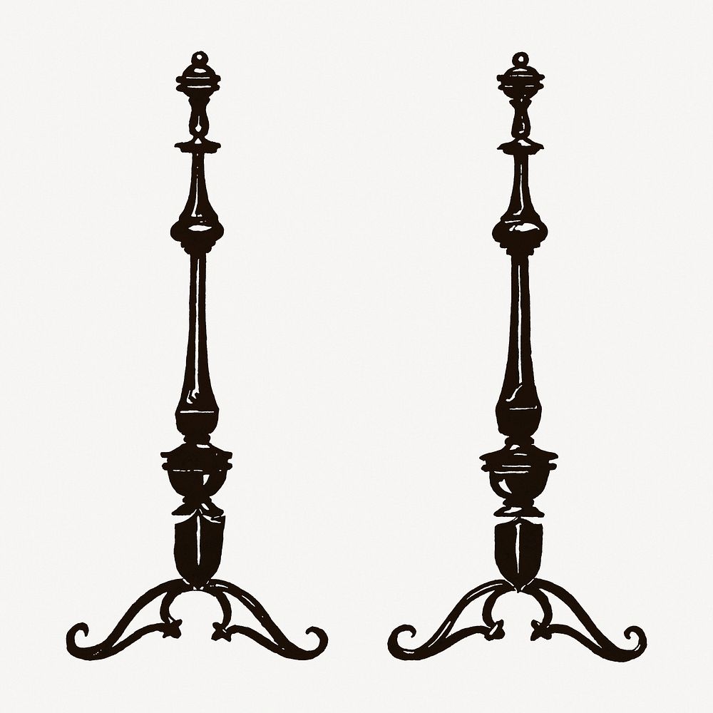Andirons clipart psd.  Remastered by rawpixel
