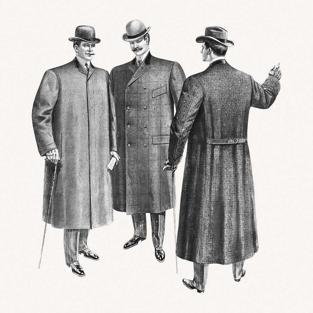 Gentlemen's fashion, Fall styles illustration.   Remastered by rawpixel