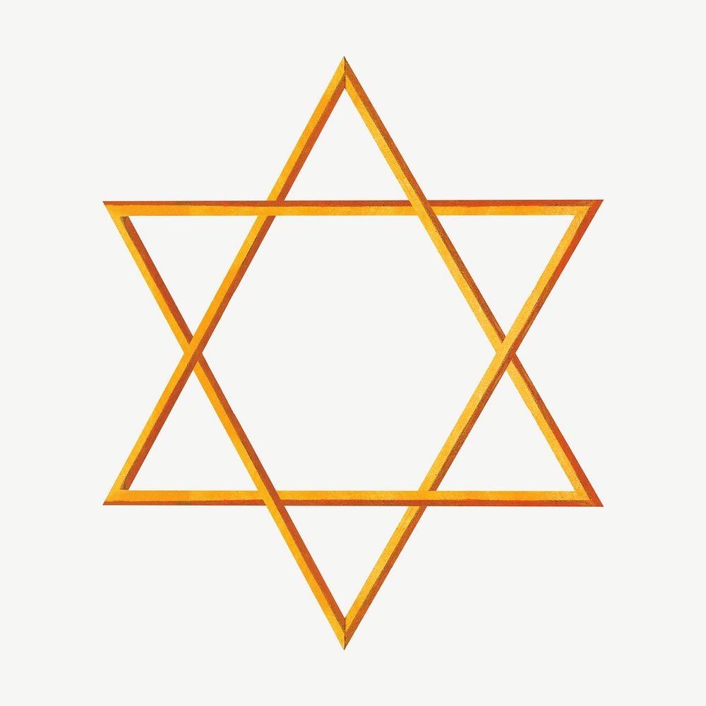 Star of David clipart psd.  Remastered by rawpixel