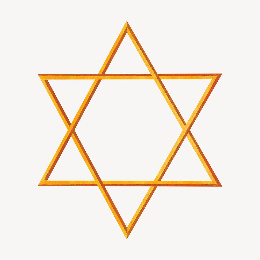 Star of David clipart.  Remastered by rawpixel