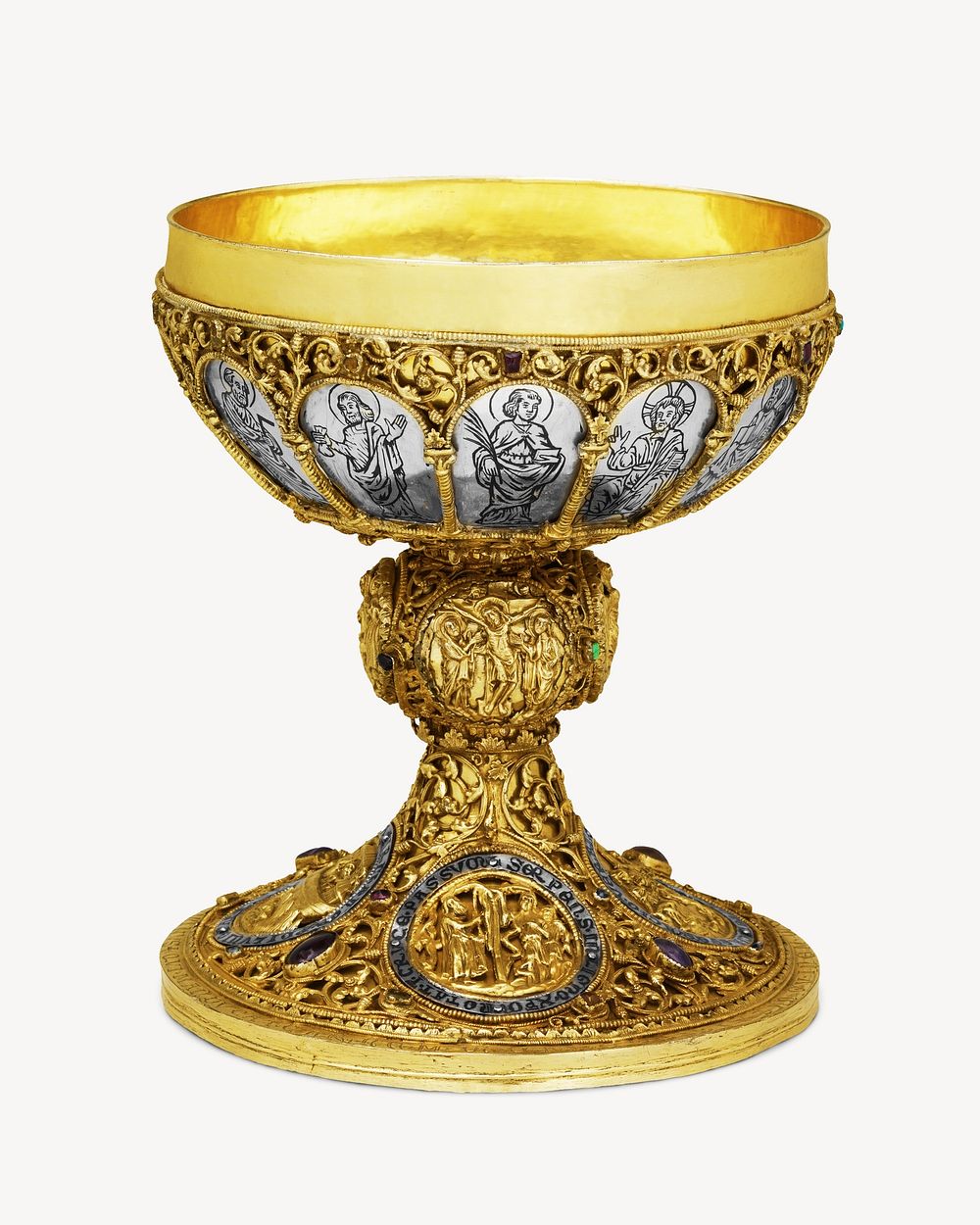 Gold chalice.    Remastered by rawpixel