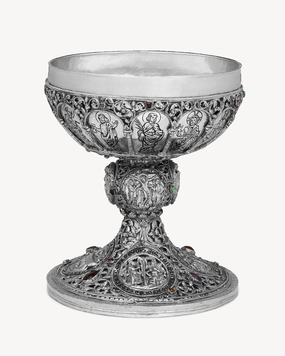 Silver chalice.    Remastered by rawpixel