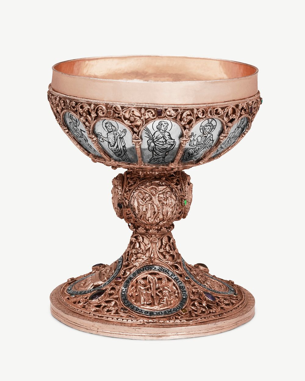 Copper chalice clipart psd.    Remastered by rawpixel