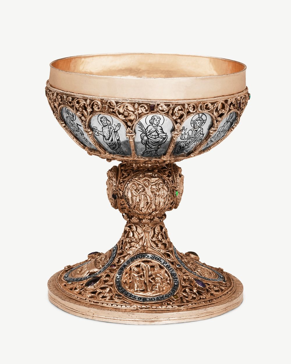Copper chalice clipart psd.    Remastered by rawpixel