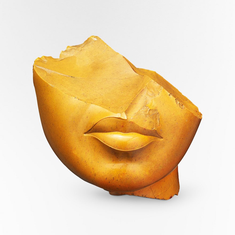 Fragment of a Queen's Face (1390–1336 B.C.). Original public domain image from The MET Museum. Digitally enhanced by…