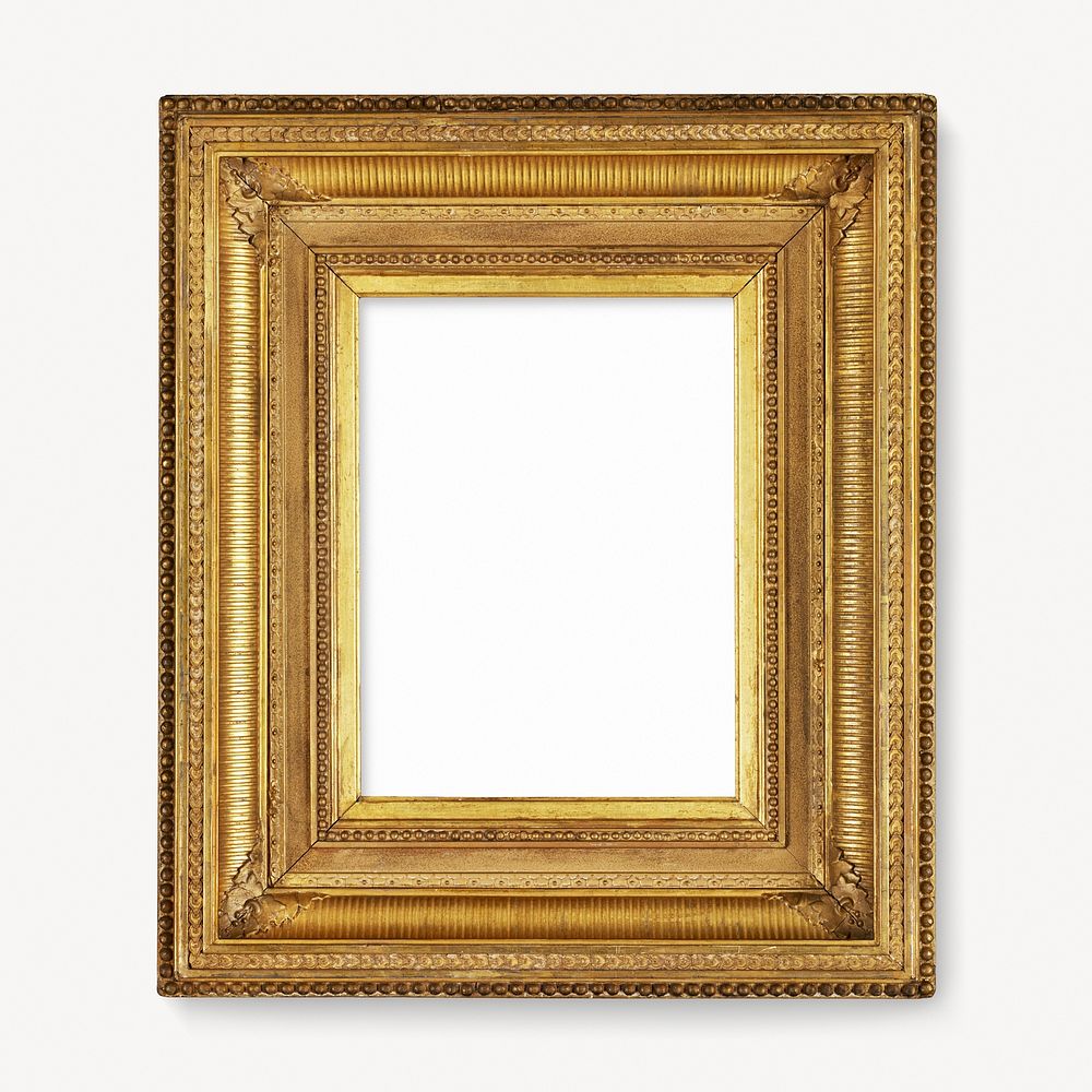 Vintage picture frame, gold luxurious design