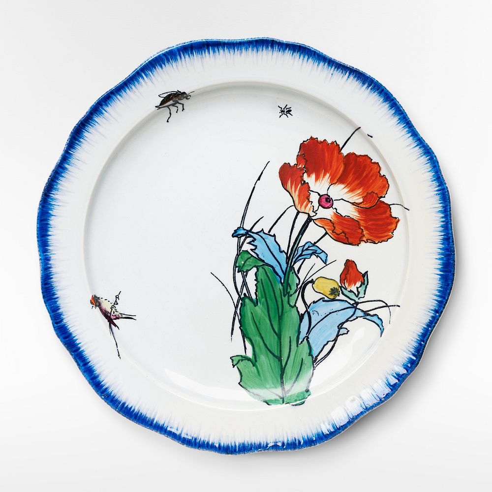 Floral ceramic plate. Original from the Minneapolis Institute of Art.