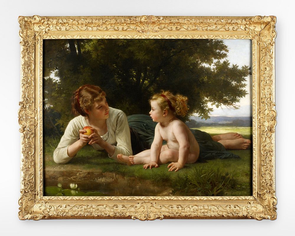 William-Adolphe Bouguereau's Temptation (1880). Original public domain image from The Minneapolis Institute of Art.…