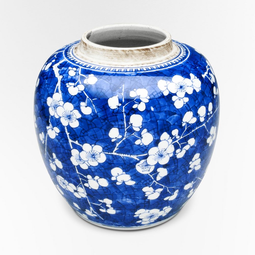 Blue ceramic vase. Original from the Minneapolis Institute of Art.