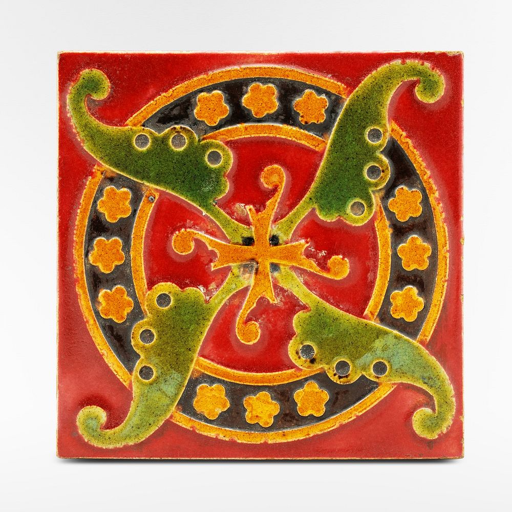 Colorful ceramic tile. Original from the Minneapolis Institute of Art.