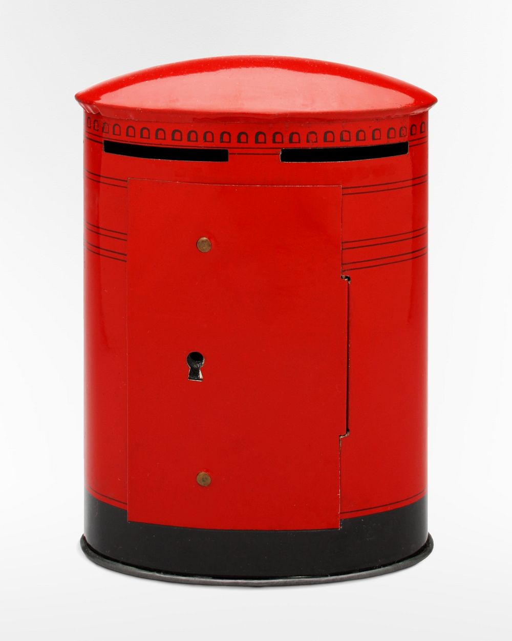 Red postbox bank.    Remastered by rawpixel