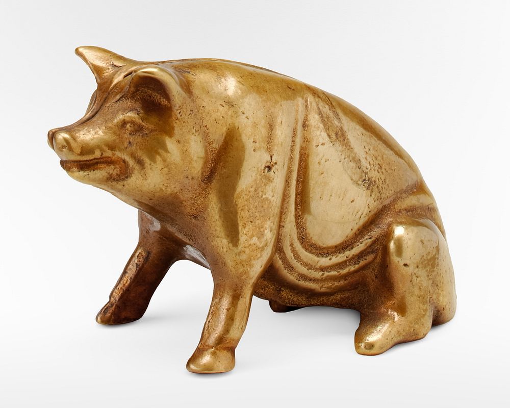 "Seated Pig" still bank (20th century). Original public domain image from The Minneapolis Institute of Art. Digitally…