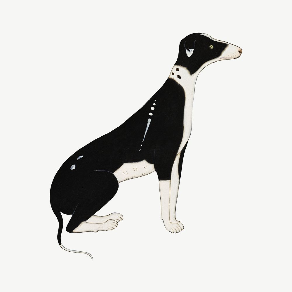 Vintage dog, animal illustration psd.   Remastered by rawpixel