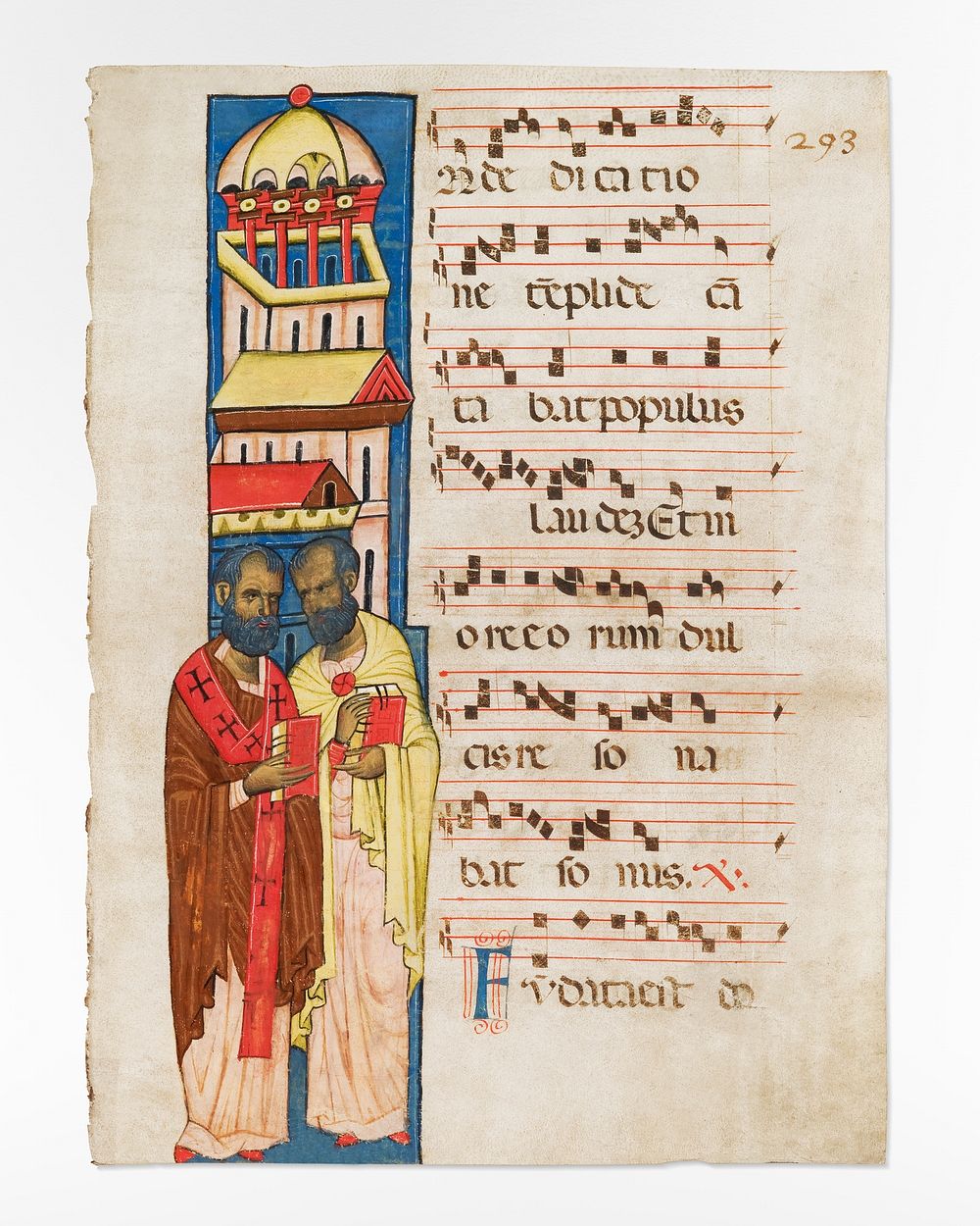 Saint Augustine and an Unidentified Saint, Dedication of a Church (1260&ndash;1270). Original public domain image from the…