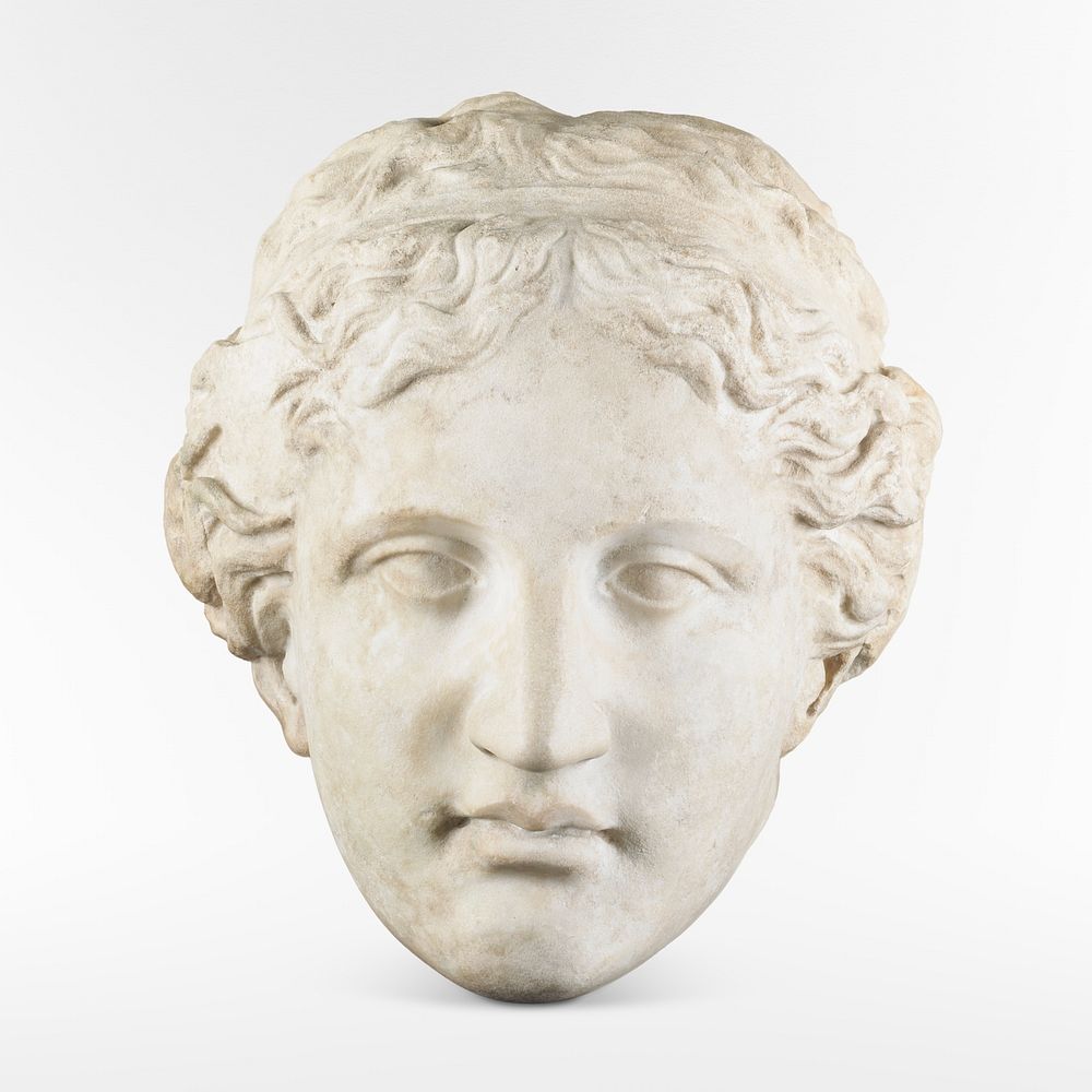 Head (4th century BC) sculpture. Original public domain image from the Saint Louis Art Museum. Digitally enhanced by…