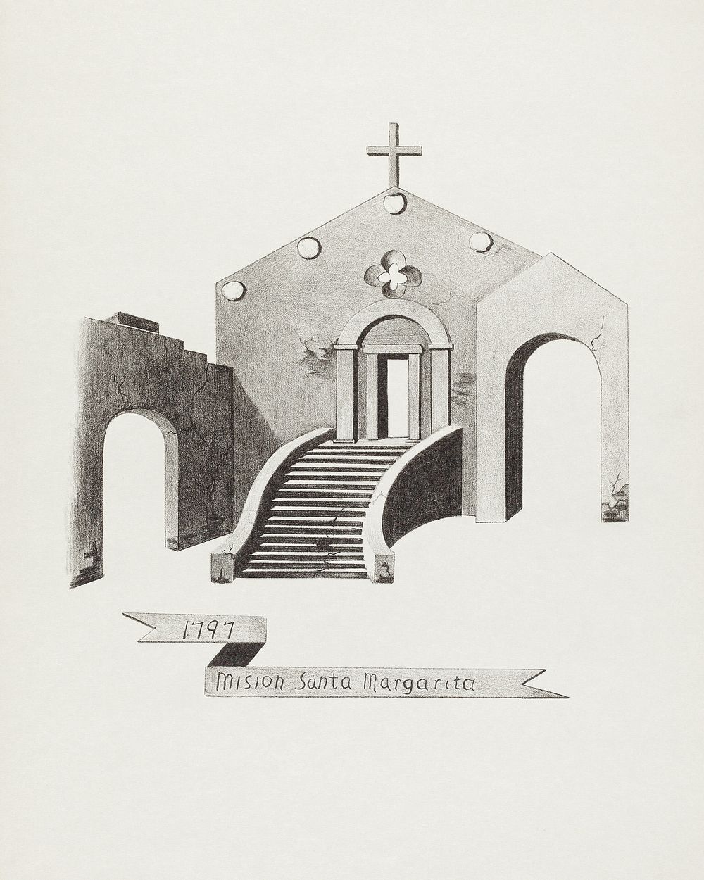 Mision Santa Margarita (1932-1942) by James Jones. Original public domain image from the National Gallery of Art. Digitally…
