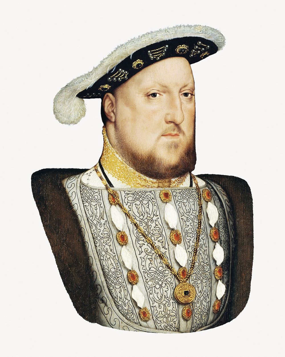 Portrait of Henry VIII of England.   Remastered by rawpixel