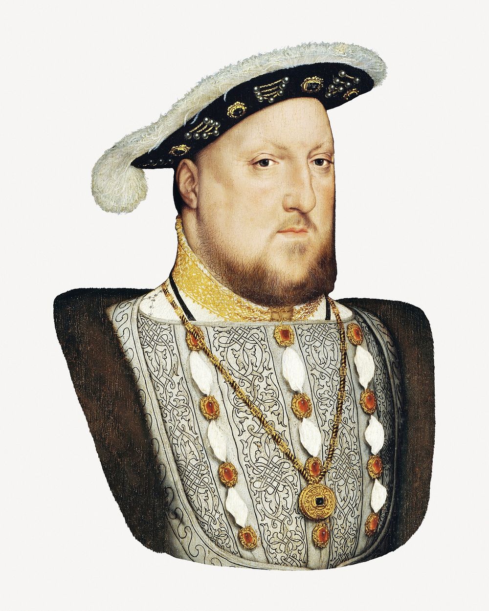 Portrait of Henry VIII of England collage element psd.   Remastered by rawpixel