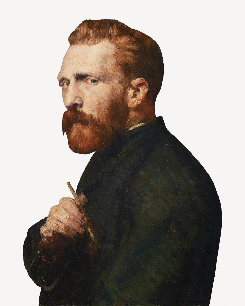 Portrait of Vincent Van Gogh, vintage collage element psd.   Remastered by rawpixel