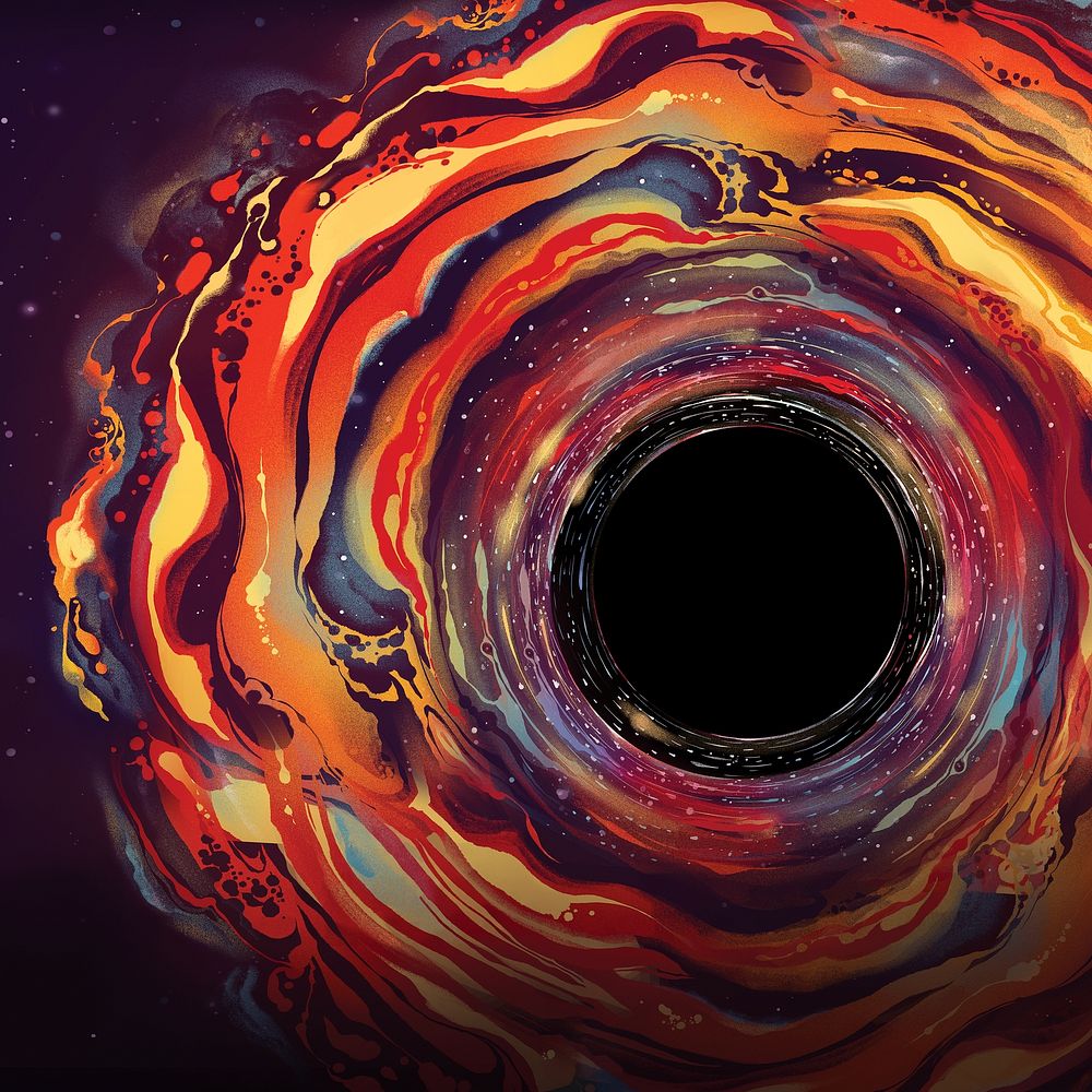 Abstract colorful black hole, Sci-Fi | Premium Photo Illustration ...