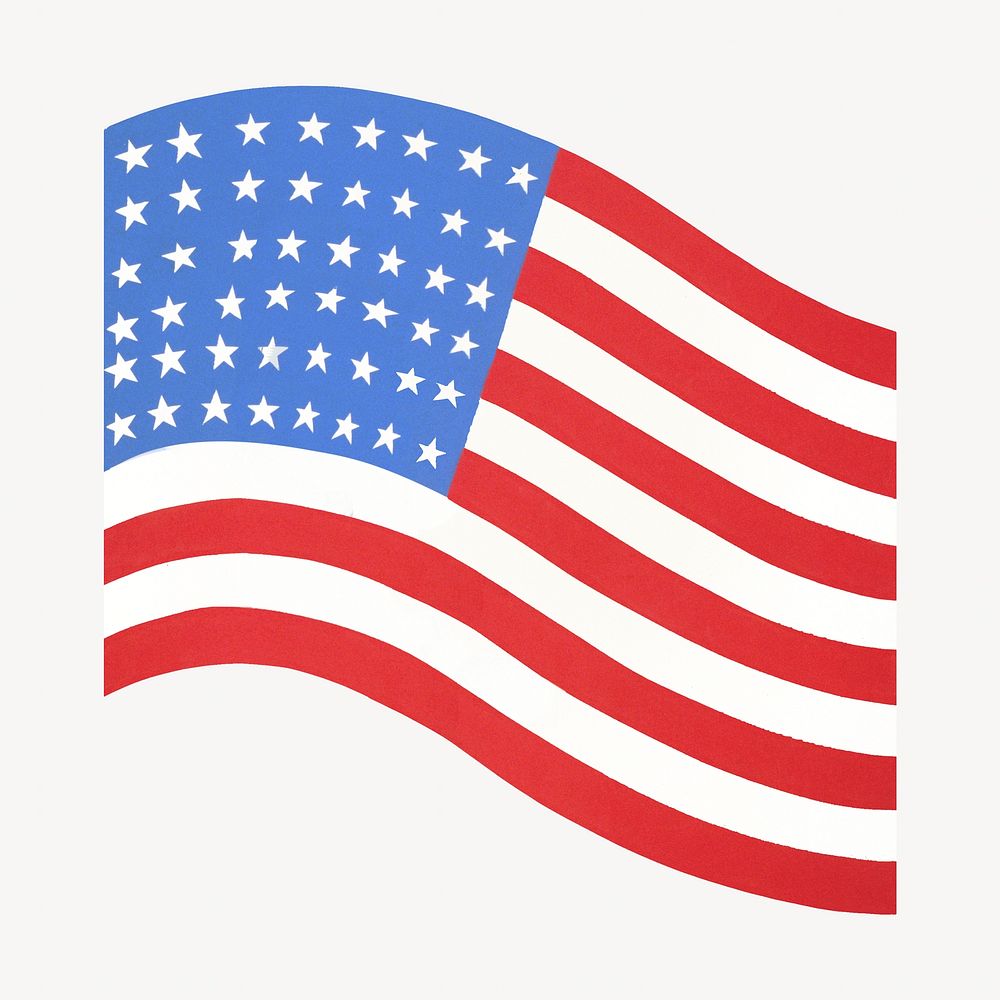 US flag, patriotic illustration.   Remixed by rawpixel.