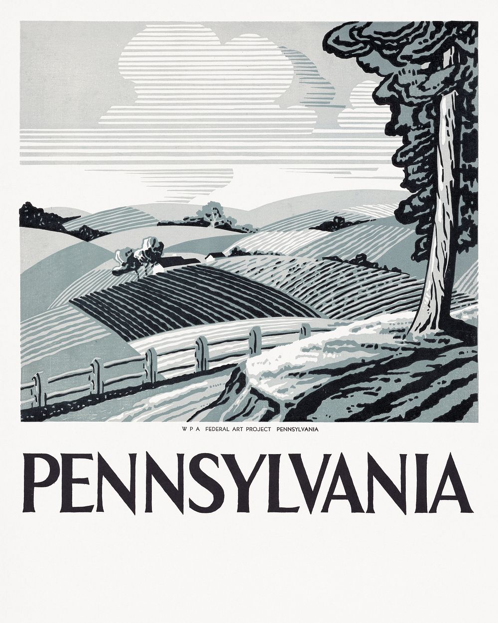 Pennsylvania (1936) poster by Robert Muchley. Original public domain image from the Library of Congress. Digitally enhanced…