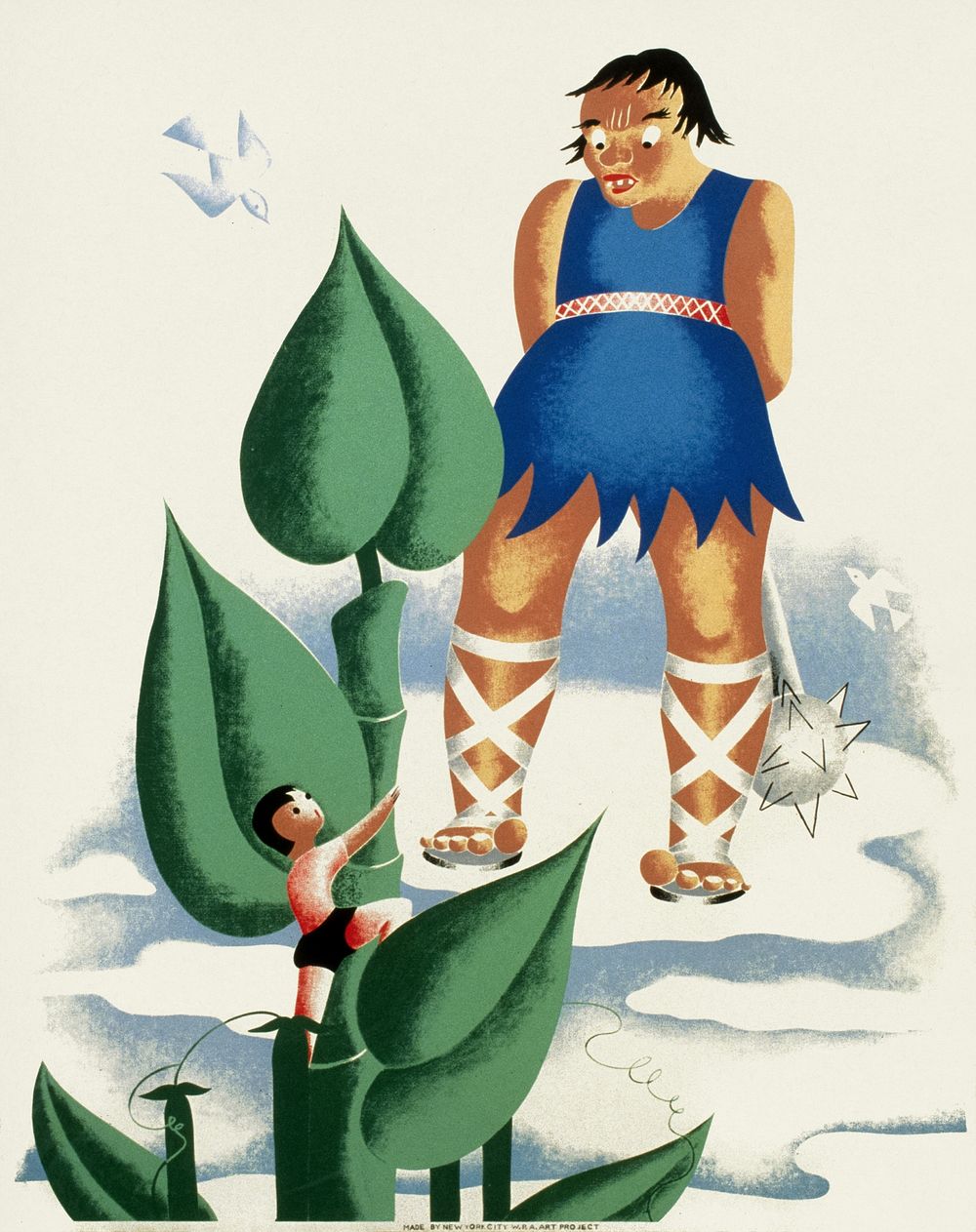 Jack and the beanstalk (1936) poster by Aida McKenzie. Original public domain image from the Library of Congress. Digitally…