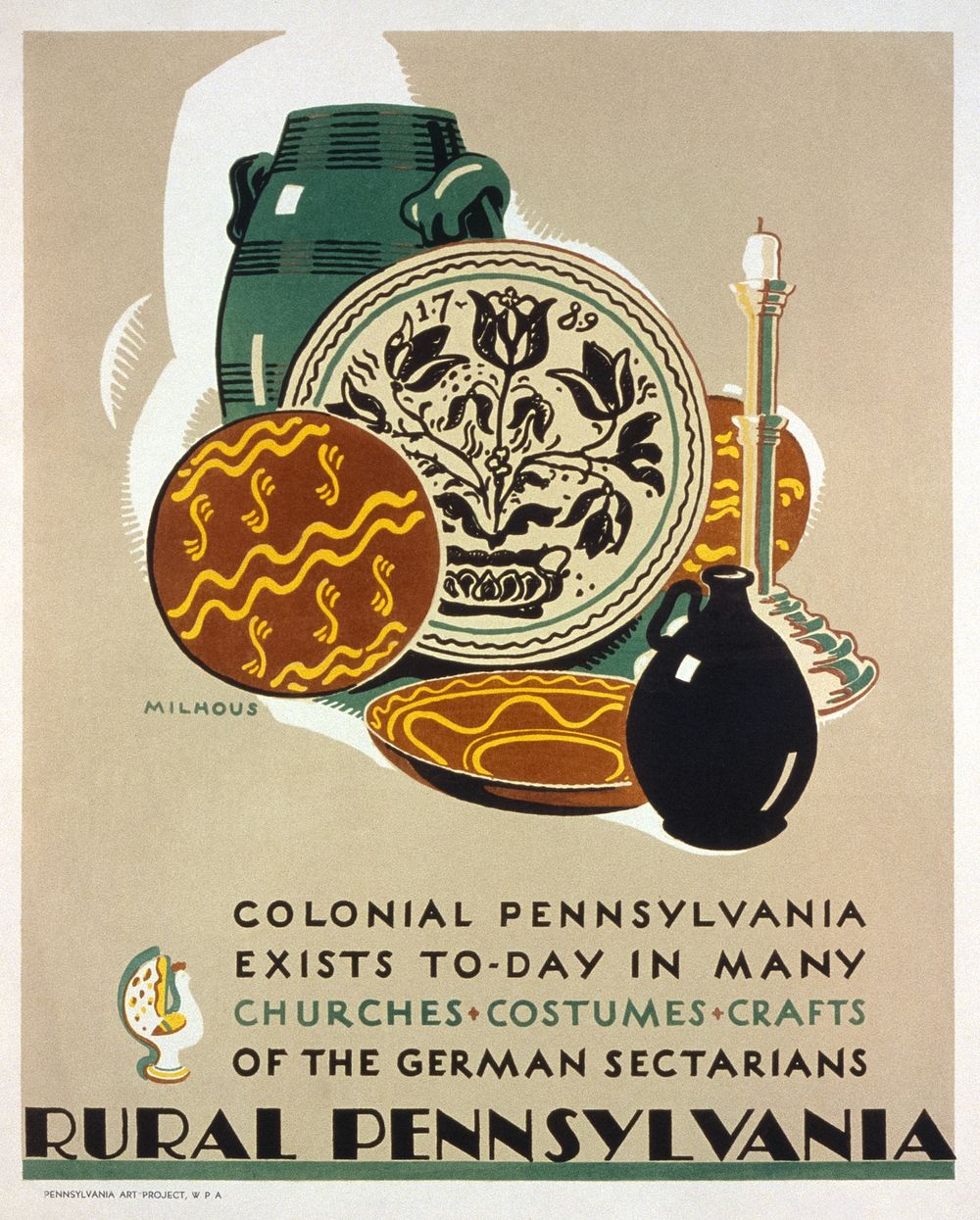 Rural Pennsylvania Colonial Pennsylvania exists to-day in many churches, costumes, crafts of the German Sectarians (1936…