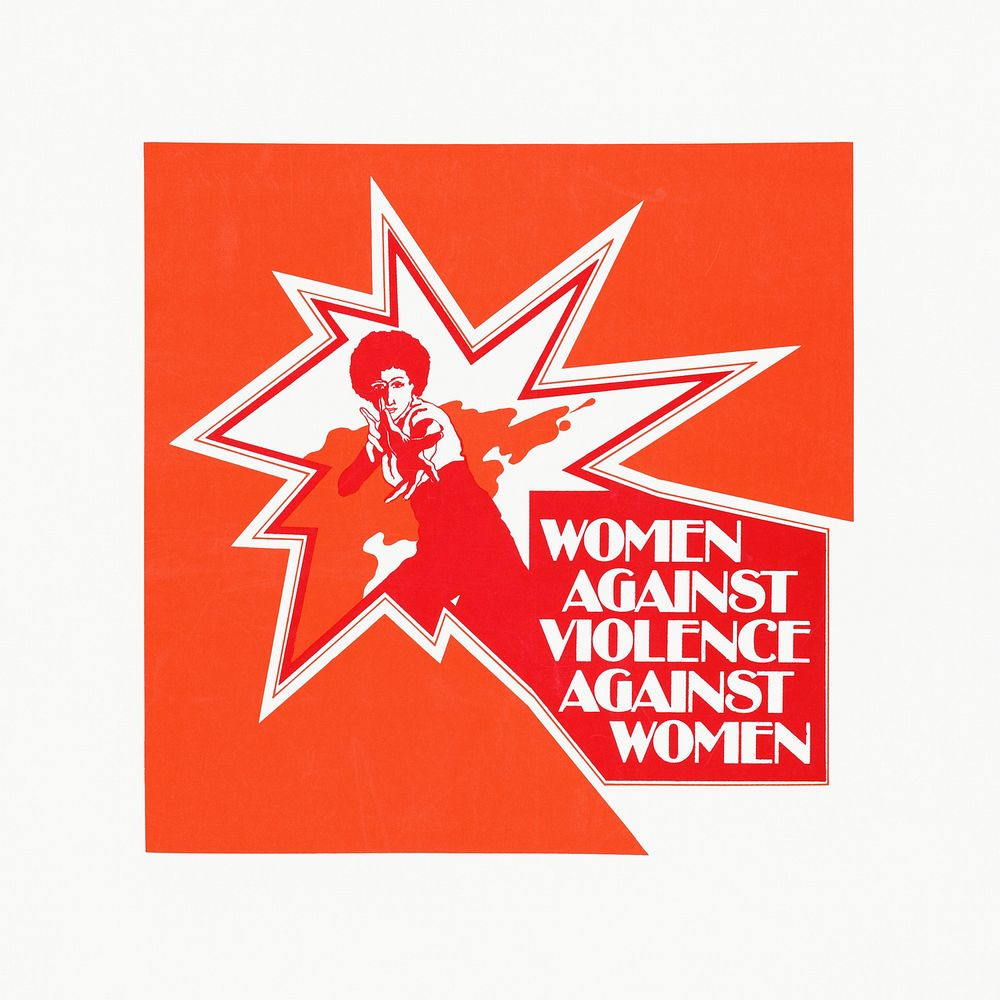 Women against violence against women (1975) vintage poster by Feminist Alliance Against Rape (U.S.). Original public domain…