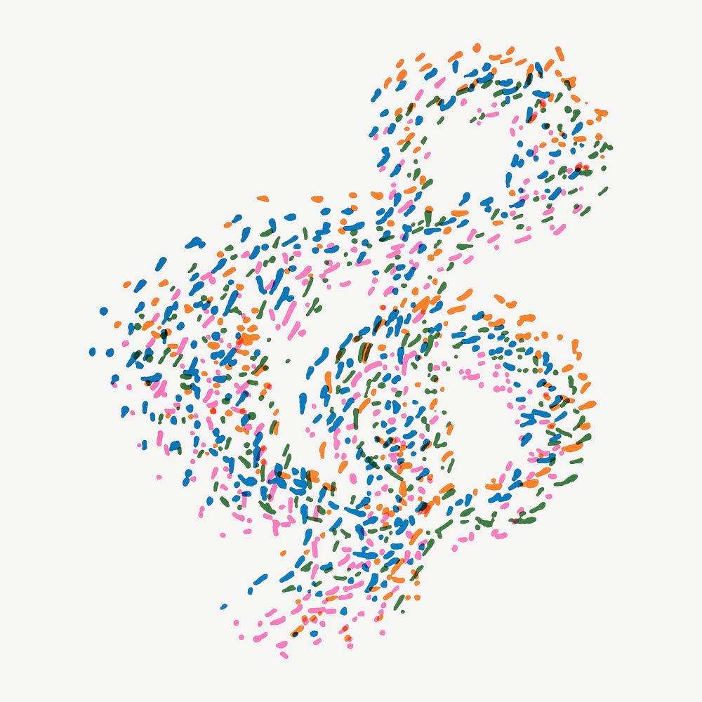 Colorful abstract music note clipart psd.  Remixed by rawpixel.